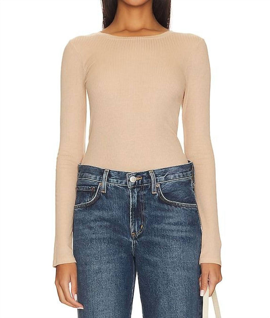 Enza Costa - Silk Cashmere Rib Slim Long Sleeve Crew Top