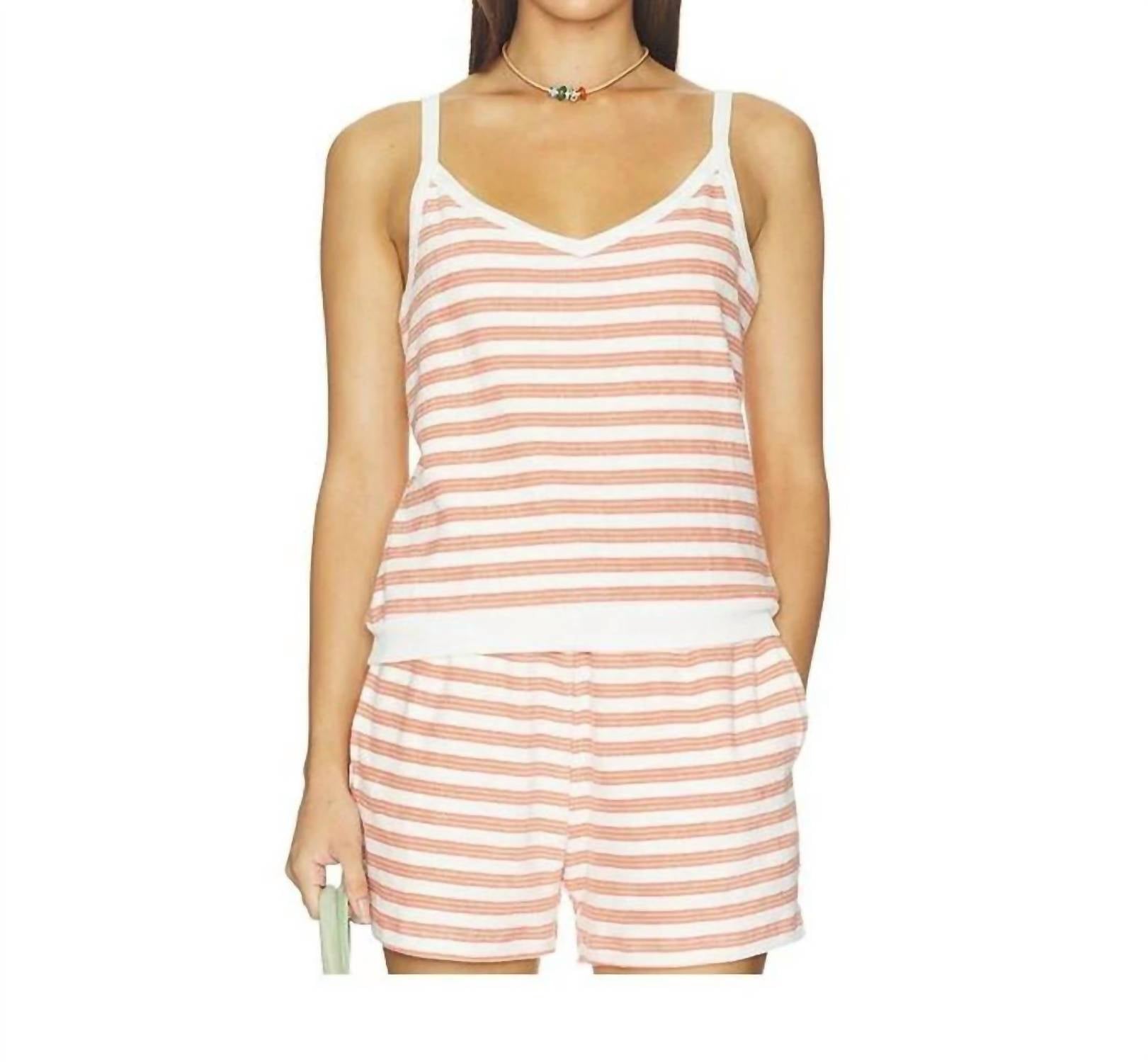Bobi - Striped Terry Knit Tank Top