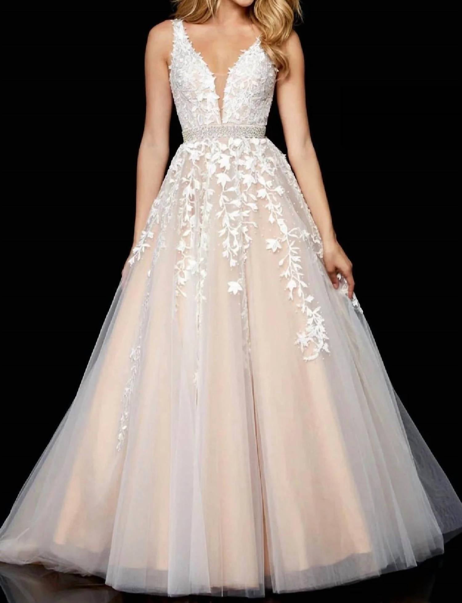 Sherri Hill - Sleeveless Laceball Gown