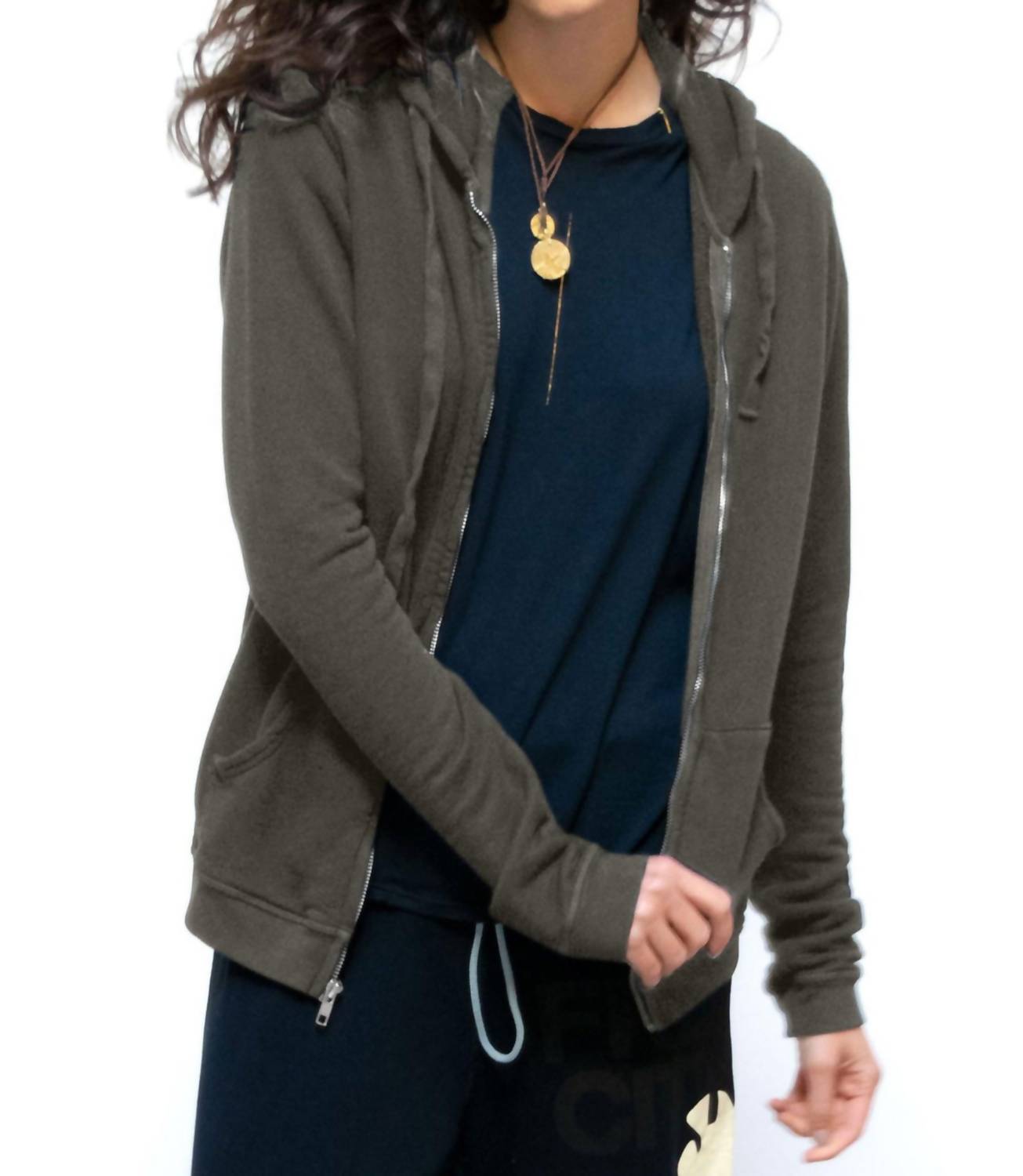 FREECITY Unisex Superfluff Lux Zip Hoodie in mushrooms - women's top