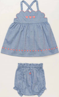 Early Sunday - Girl's Alice Dress With Bloomers Set