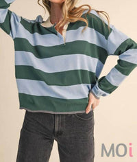 &Merci - Striped Rugby Sweater