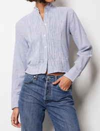 Bobi - Women's Pintuck Long Sleeve Top