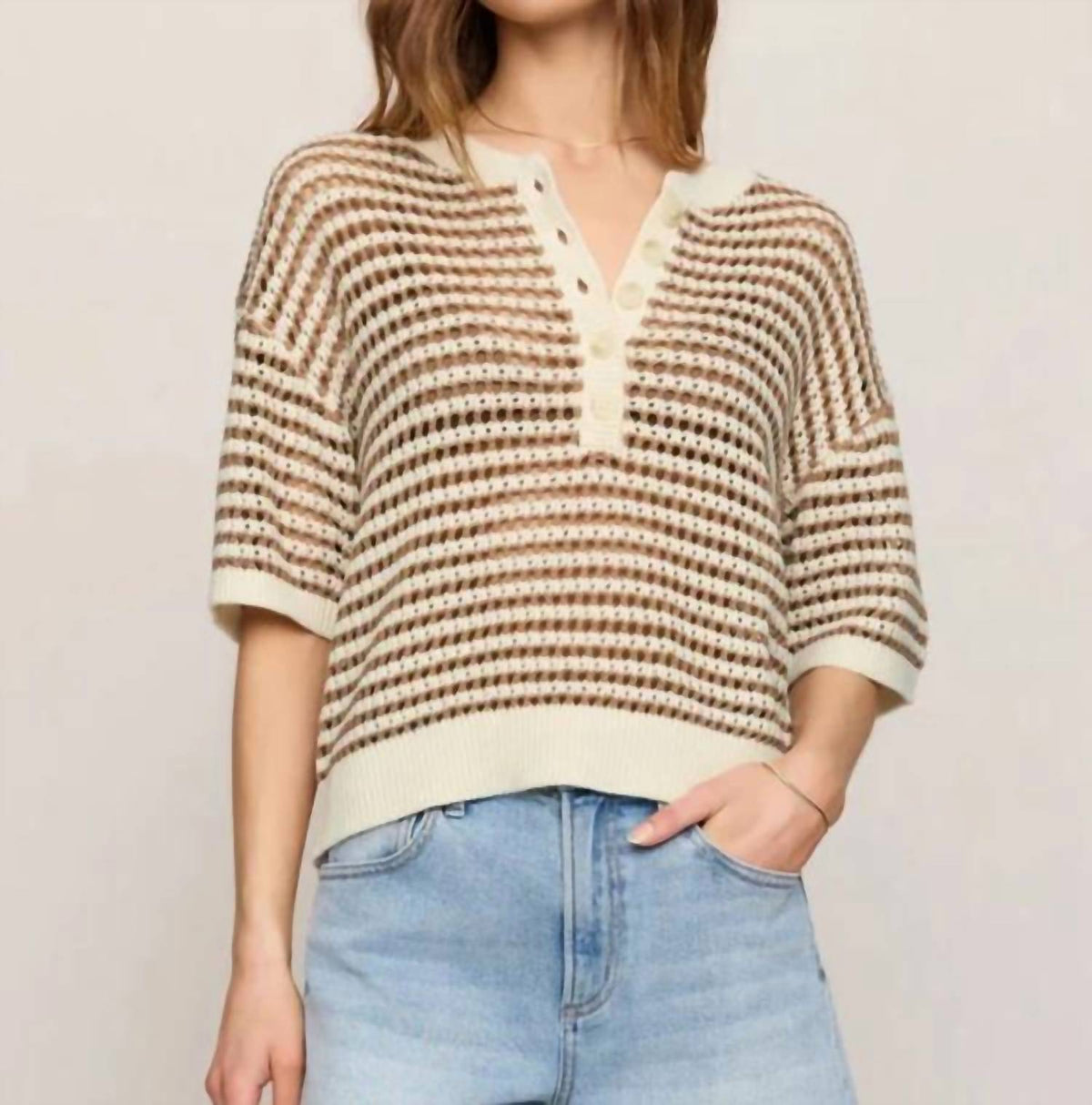 Z Supply - Kylo Striped Polo Sweater