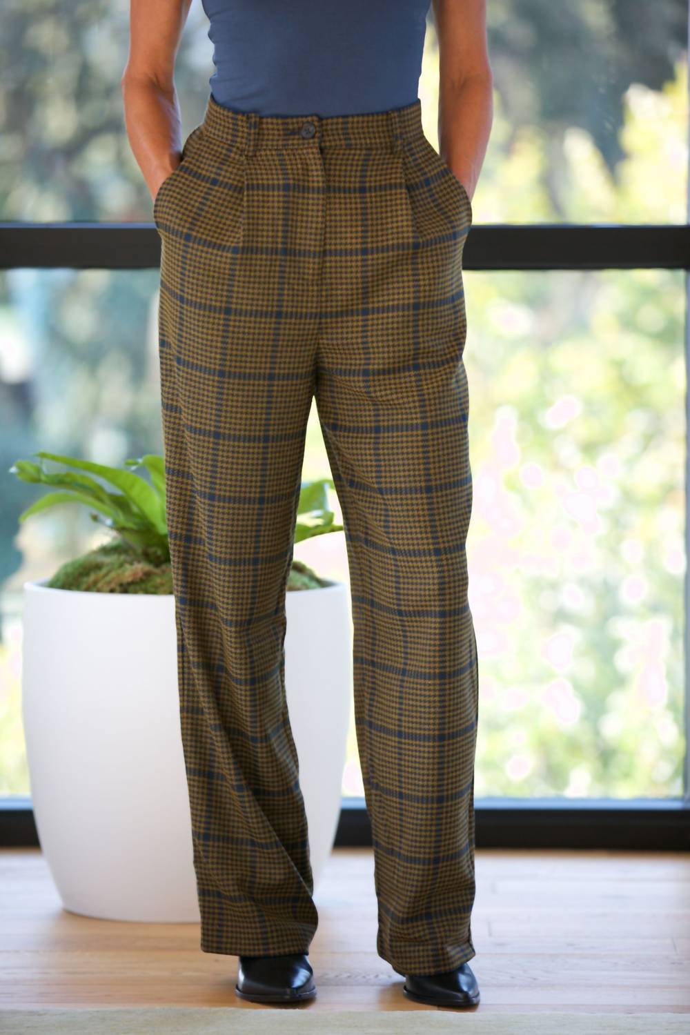 Nyland - Riley Checked Wide Leg Pants