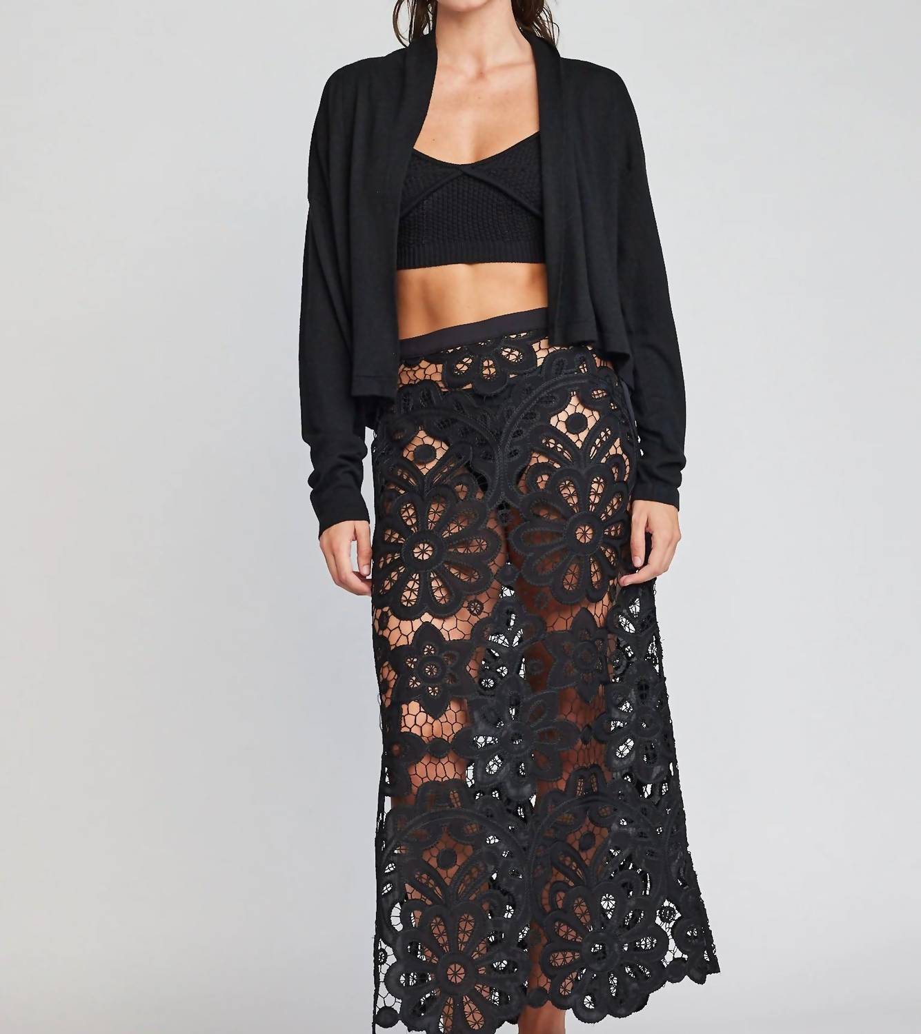 Self Contrast - Octavia Open Shawl Cardigan