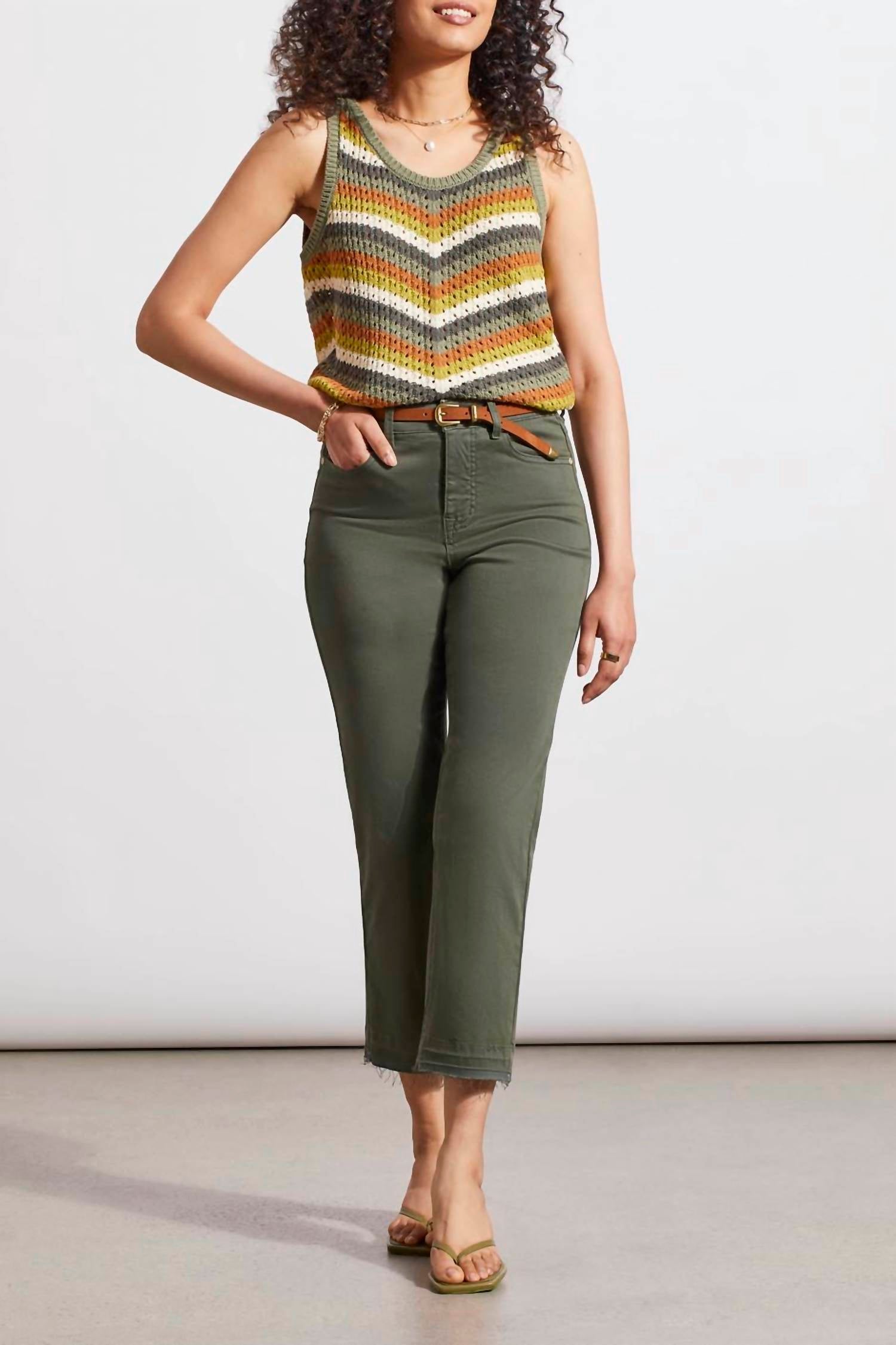 Tribal - Sophia Micro Flare Crop Jean