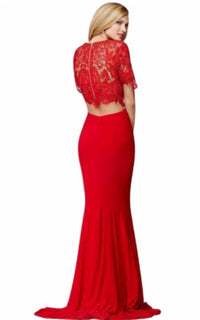 2 piece lace top with skirt