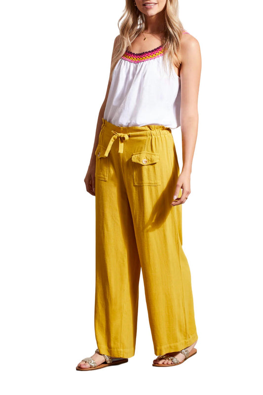 Tribal - Paperbag Pull On Wide Leg Pants