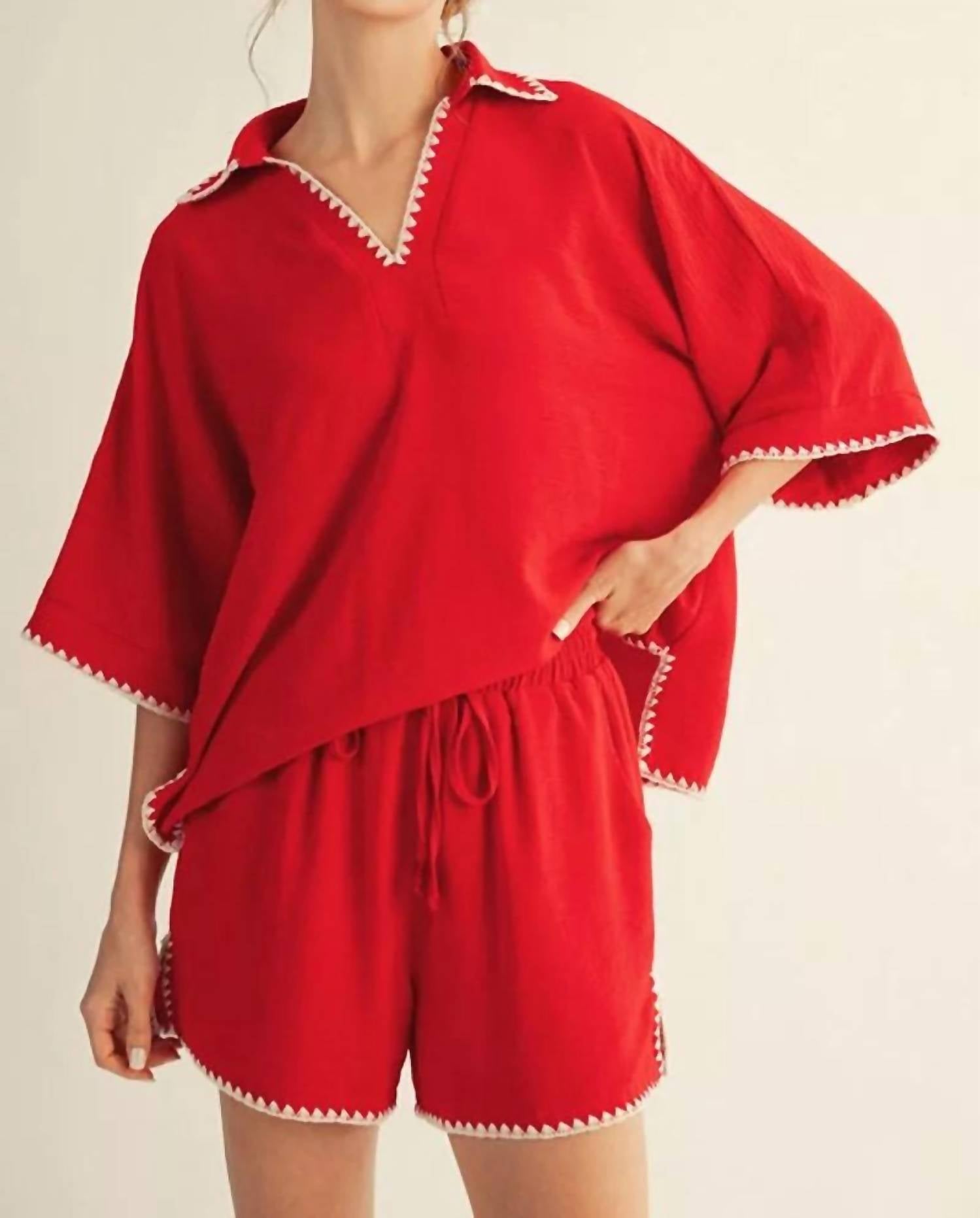 Jodifl - Women's Chic And Chill Trim Detail Set