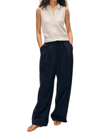 White + Warren - Cashmere Cable Sleeveless Polo Top