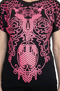 Alberto Makali - Short Sleeve Embroidered Spandex Top