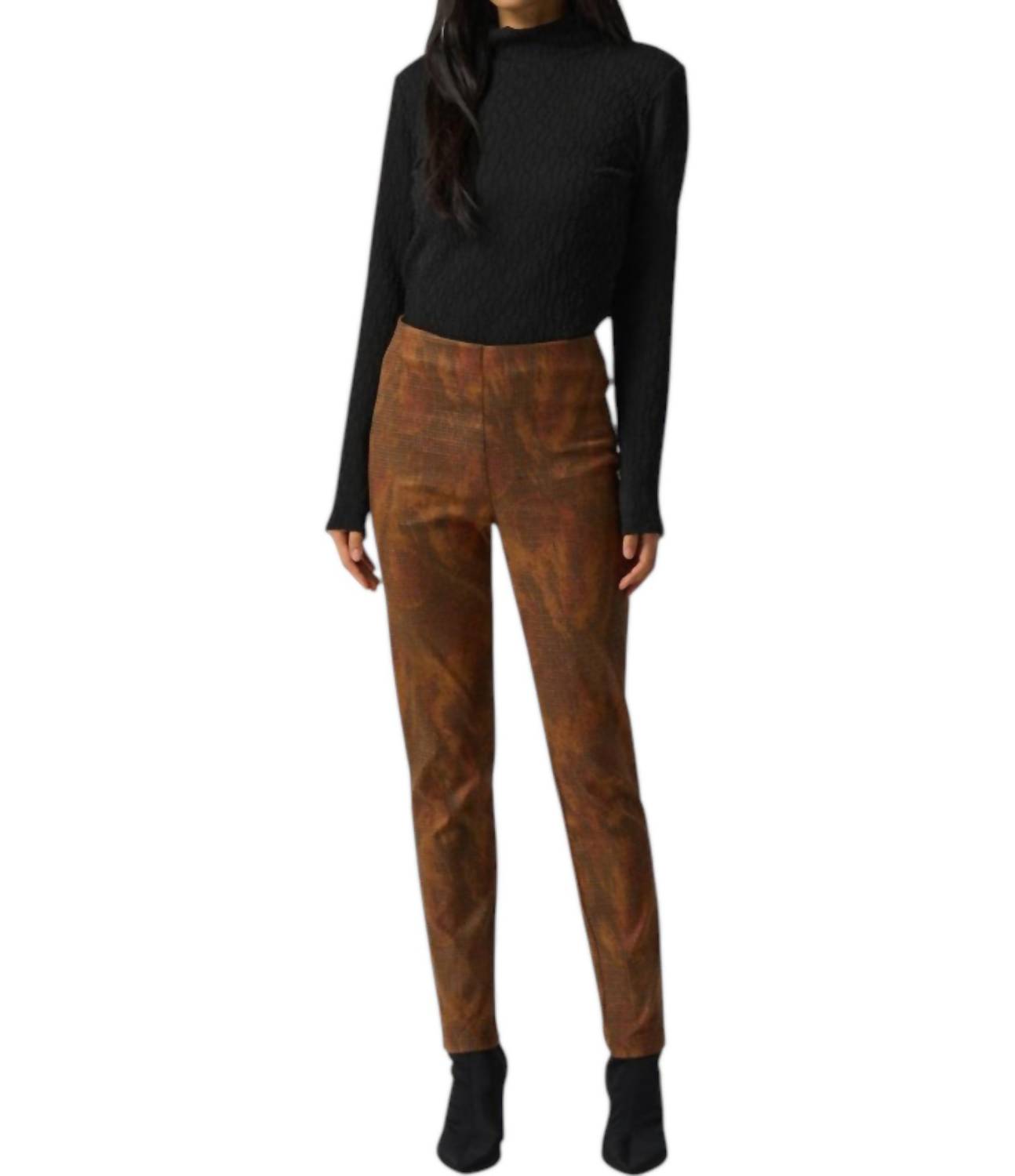 Joseph Ribkoff - Houndstooth Pull On Slim Ankle Pants