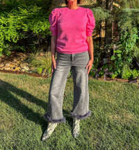Easel - Women's Feathered Edge Denim Jeans