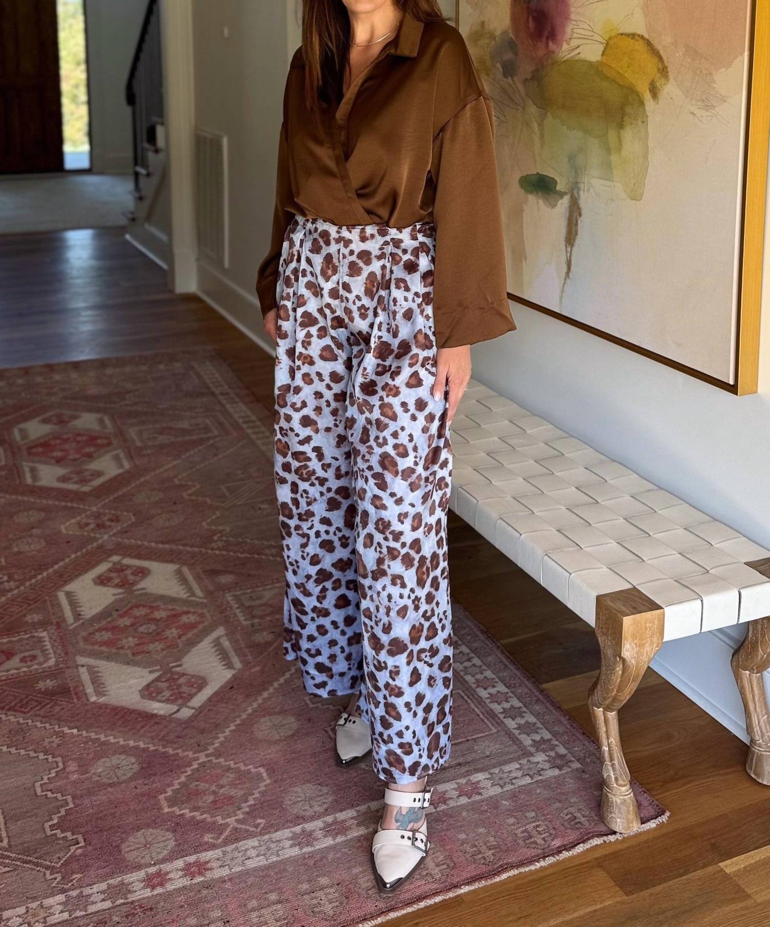 GLAM Nile Wide Leg Pants in blue - women's pants
