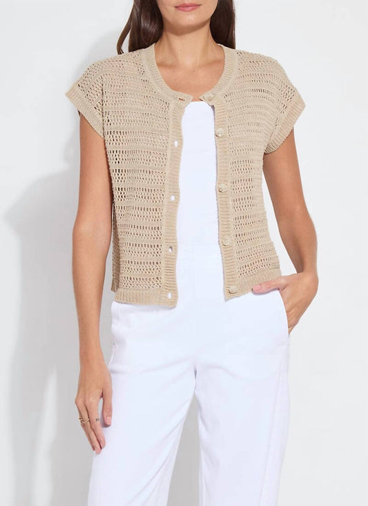 Lysse - Brisa Linen Mesh Cap Sleeve Cardigan