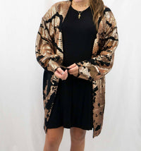 Jodifl - Metallic Paint Drip Print Cardigan