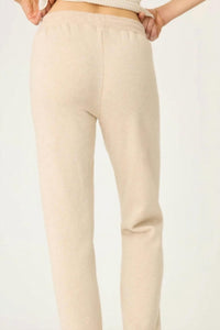 PJ Salvage Women's For The Mama Banded Pant in oatmeal - women's pants - detail view