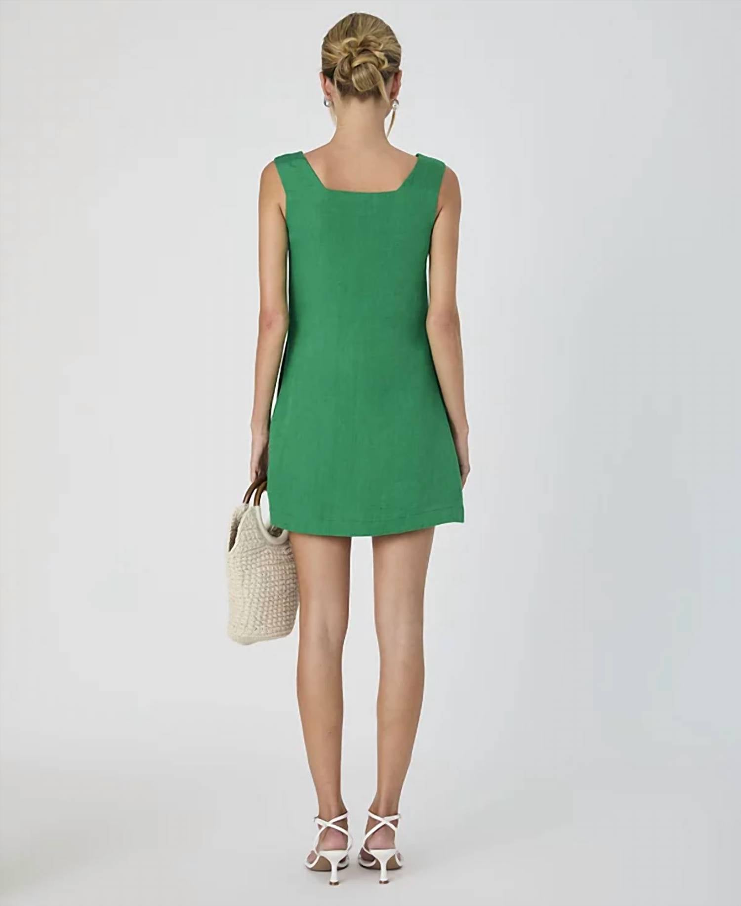 French Connection - Birdie Linen Square Neck Dress