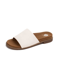 YELLOWBOX Women's Shelly Slide Sandals in white - women's sandal - detail view