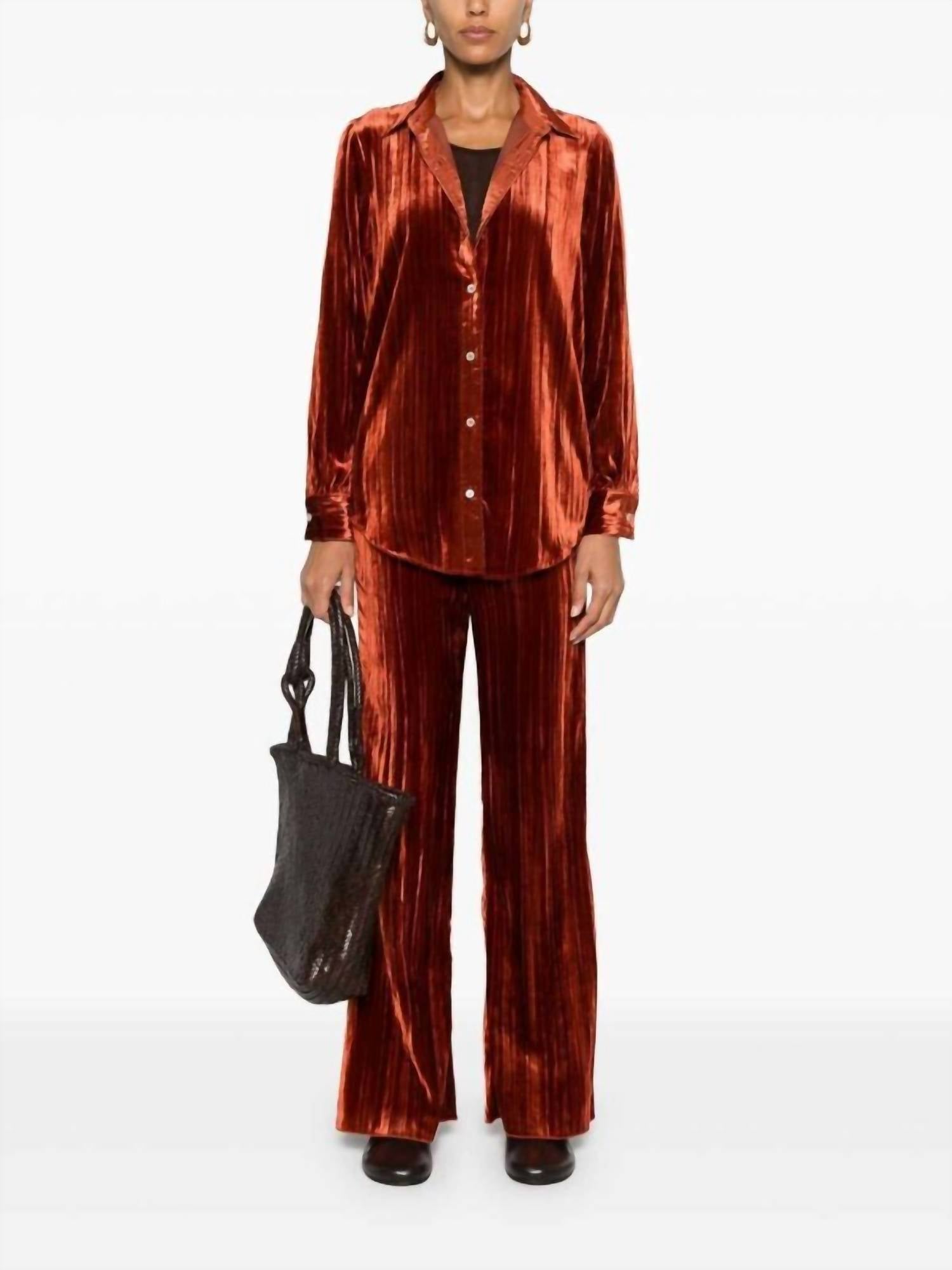 Forte Forte - Pliss Velvet Flare Pant