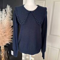 Autumn Cashmere - Women's Long Sleeve Peter Pan Collar Sweater