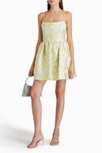 Alice + Olivia - Women's Nat Metallic Floral Jacquard Mini Dress