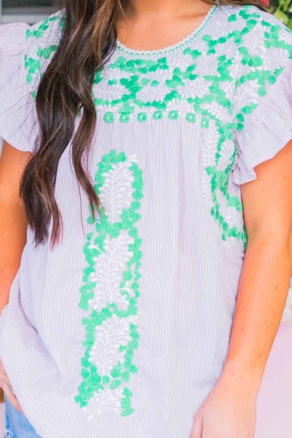 Layerz Clothing - Bri Embroidered Top