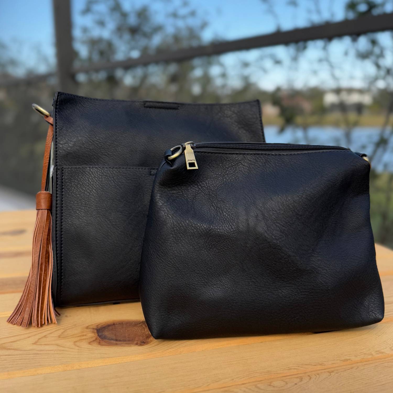 Jen & Co. - Women's Lyla Bucket Bag With Unique Guitar Strap