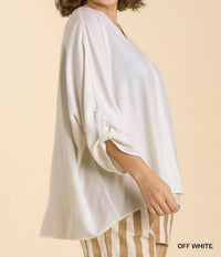Umgee - High Low Dolman Sleeve Top - Plus
