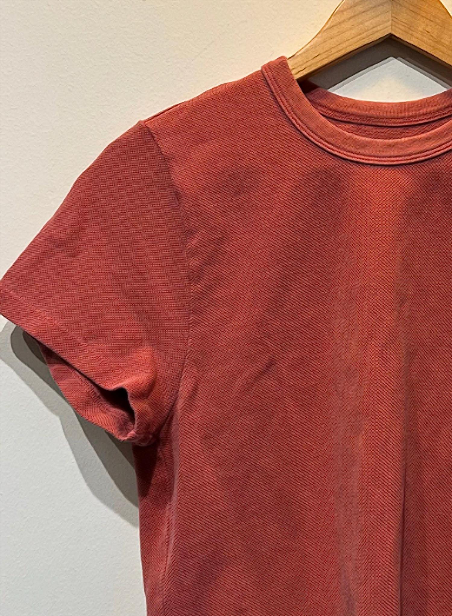 LES TIEN Women's Daria Crop Tee in washed flamingo - women's t-shirt - detail view