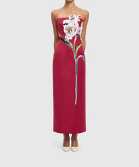 Leo Lin - Rayna Applique Floral Maxi Dress