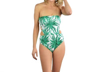 Milly - Palm Trees Apron Tie Back One Piece Swimsuit