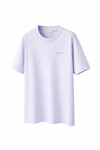 MARNI Men's Organic Cotton Certified Logo T-shirt in illusion blue - men's t-shirt