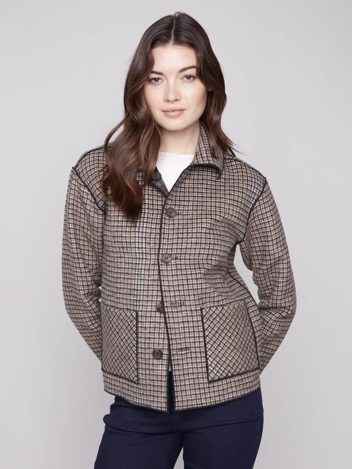 Charlie B - Reversible Plaid Jacket