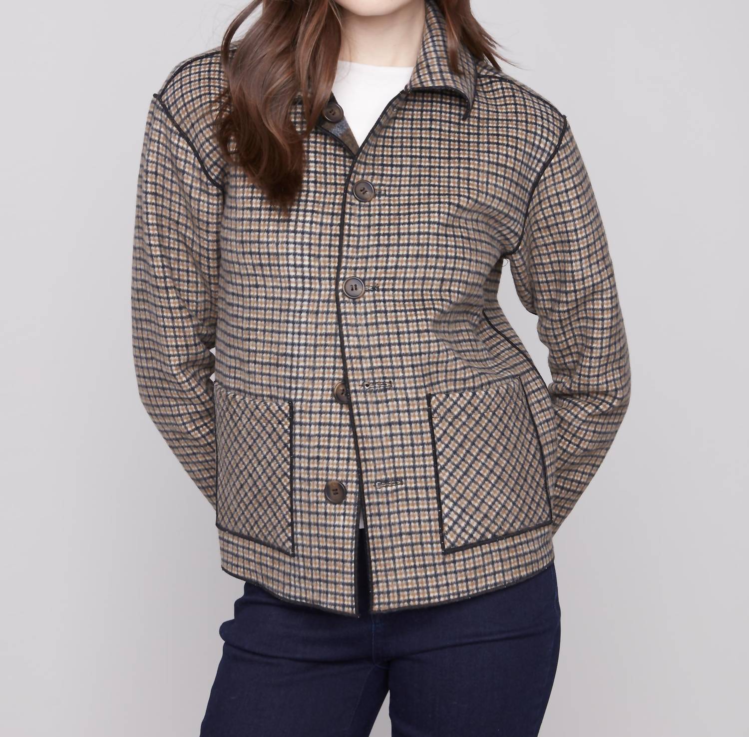 Charlie B - Reversible Plaid Jacket