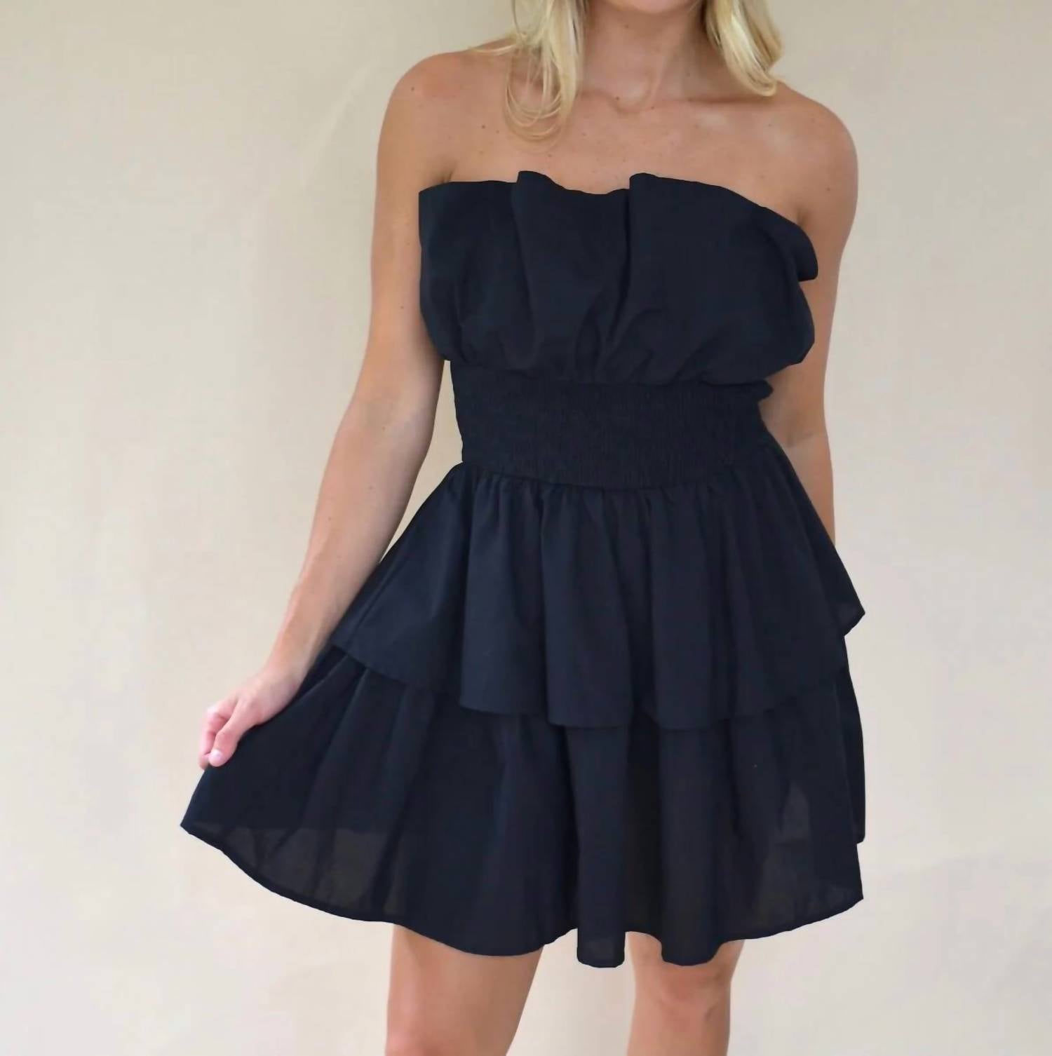 Glam - Ruffle Tube Mini Dress