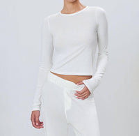 Eterne - Fitted Crewneck Long Sleeve T-shirt