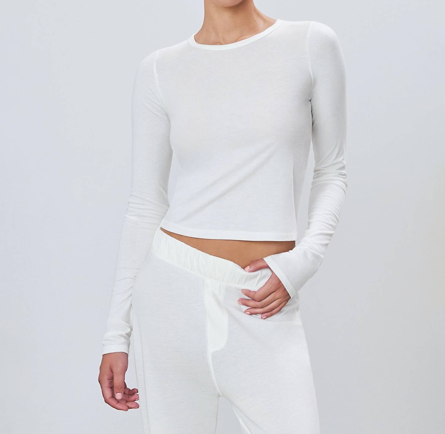 Eterne - Fitted Crewneck Long Sleeve T-shirt