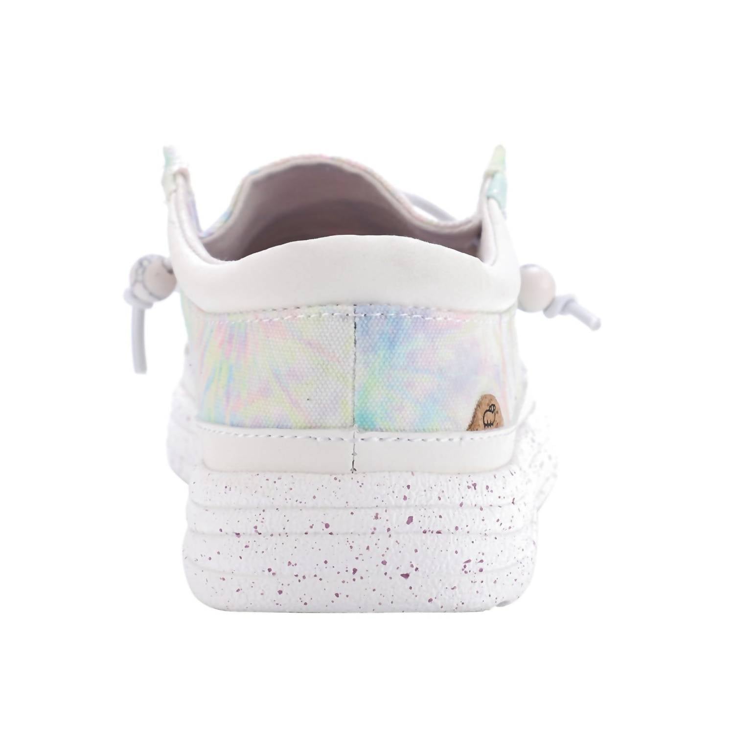 Lamo Women's Maia Canvas Deck Shoe in pastel tie dye - women's sneaker - alternate view