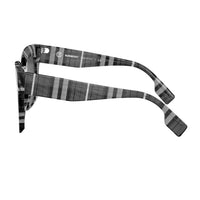 Burberry Kitty Sunglasses in check white black in black and white - women's accessory - detail view