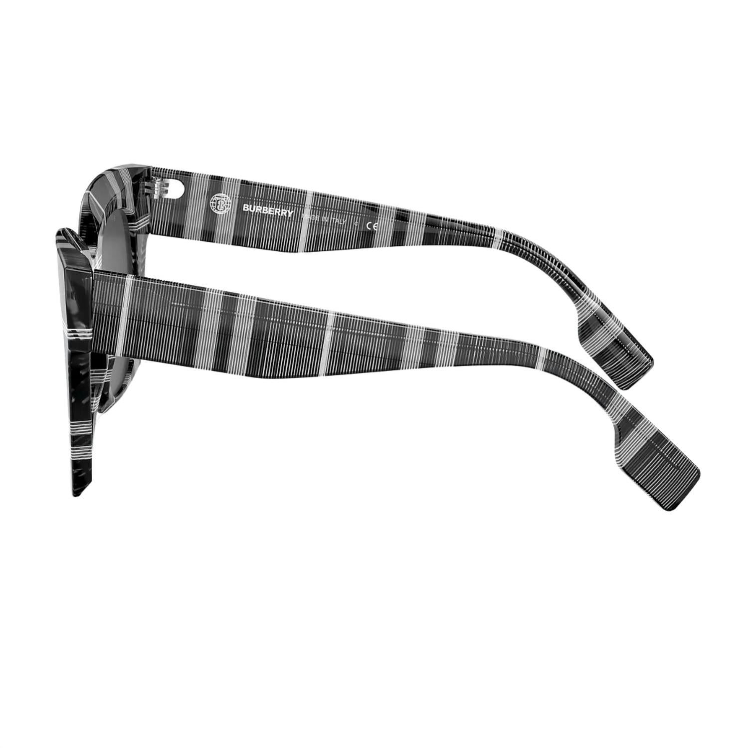 Burberry Kitty Sunglasses in check white black in black and white - women's accessory - detail view