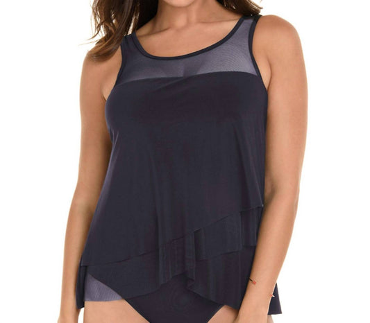 Miraclesuit - Mirage Mesh Inset Underwire Tankini Top