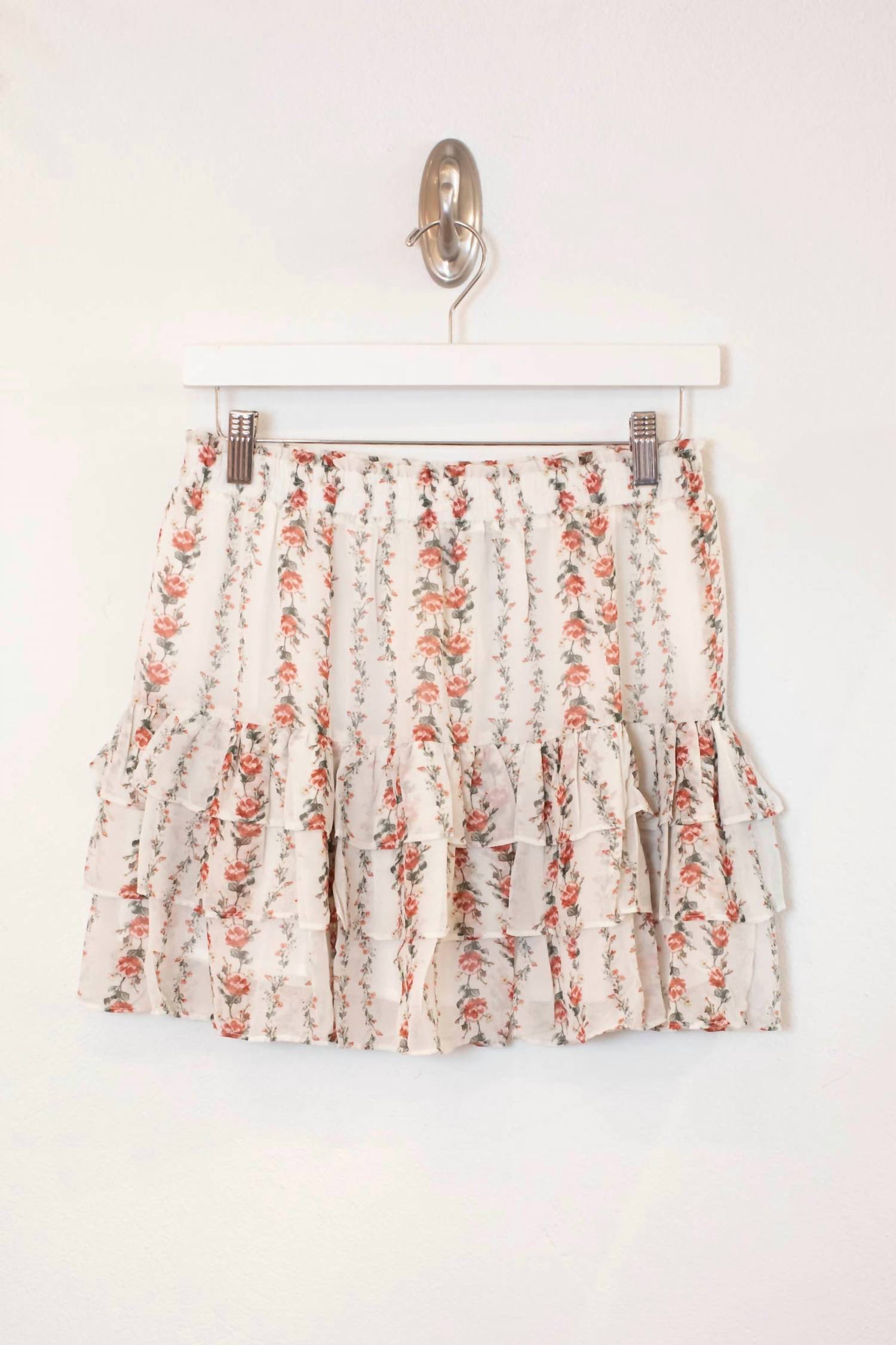 Dress Forum - Rosie Stripe Tiered Ruffle Mini Skirt