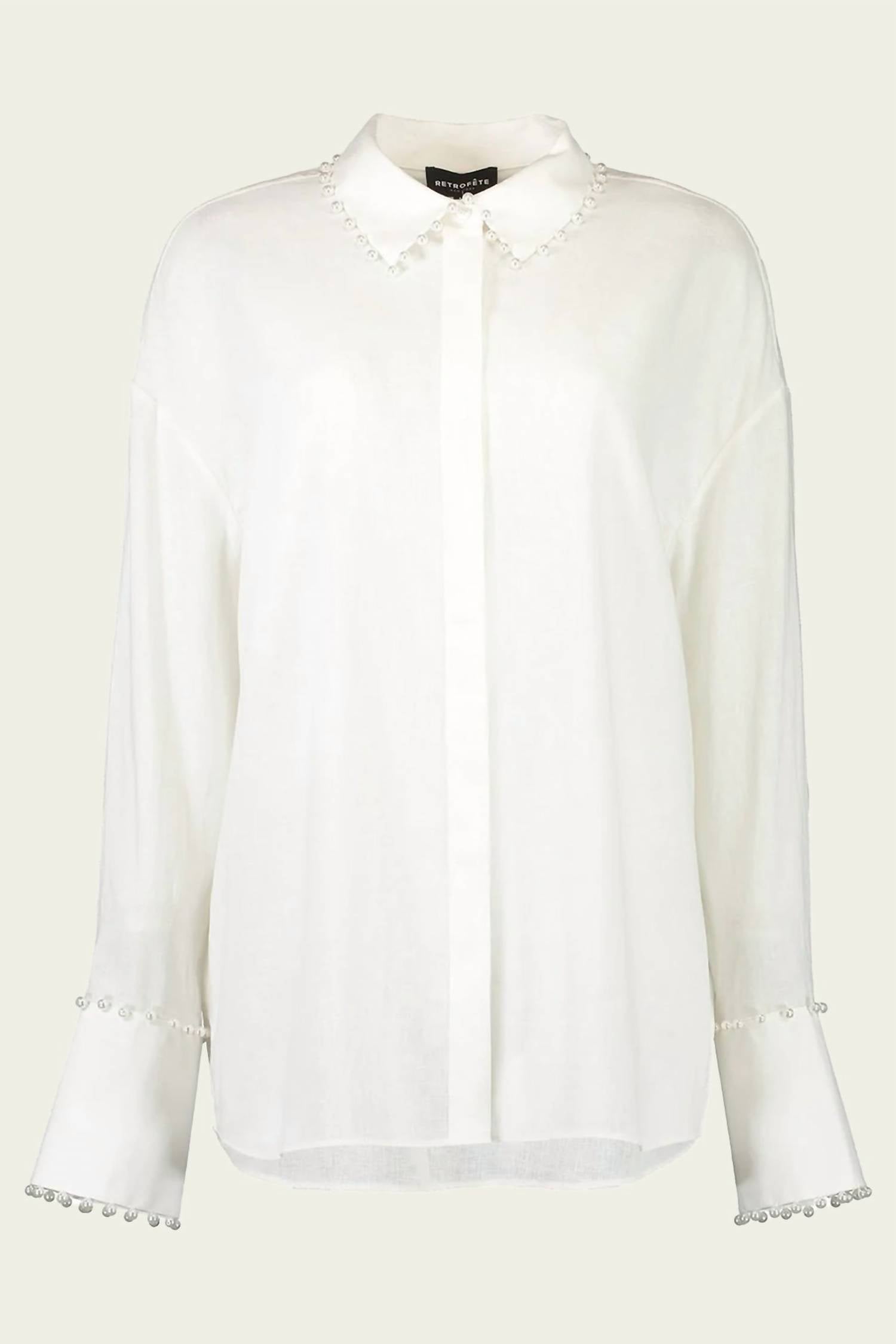 Retrofete - Whitley Pearl Embellished Shirt
