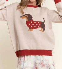 J.Nna - Zoe Christmas Dachshund Sweater