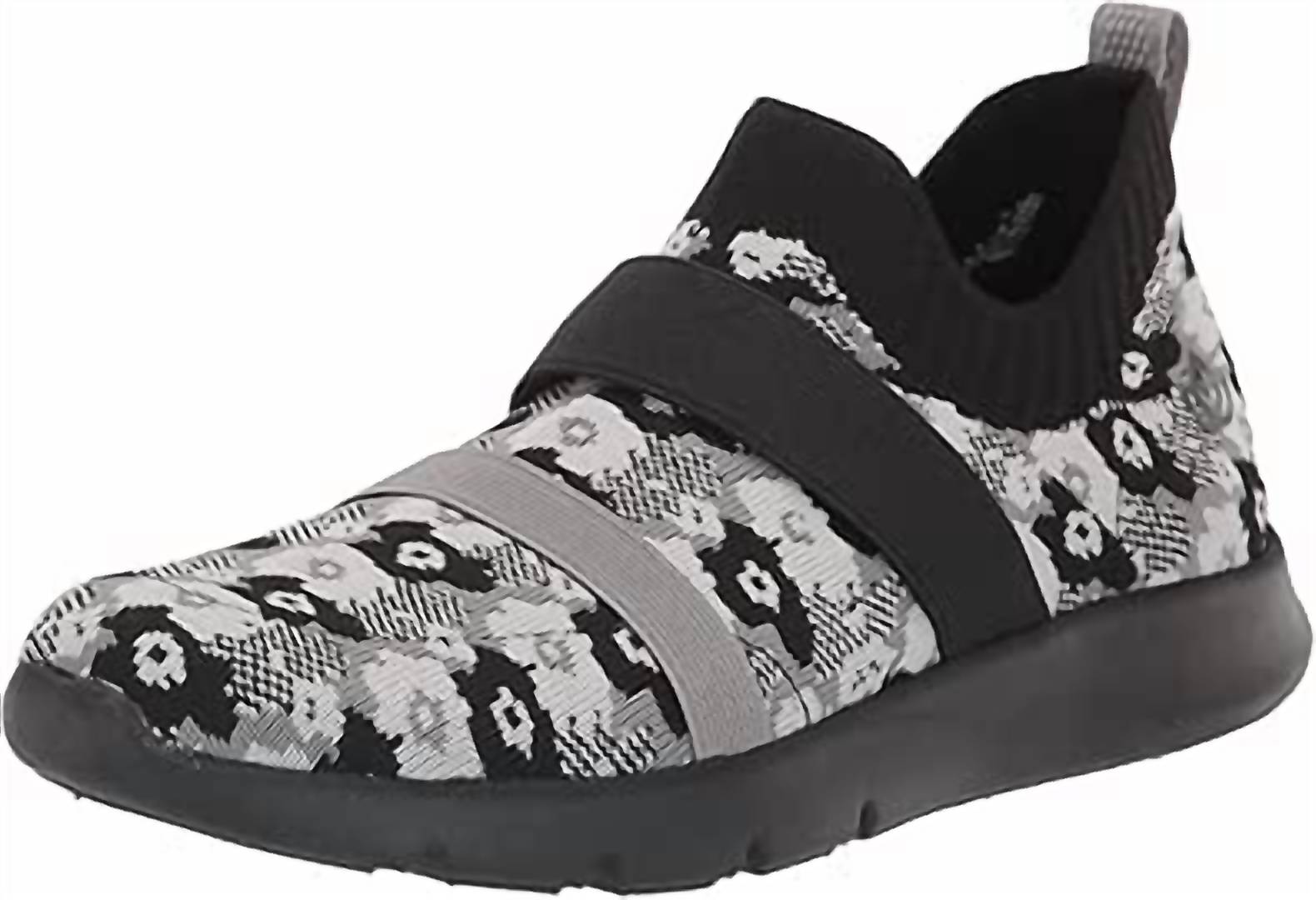 Spenco Women's Karma Stretch Floral Shoes in black white - women's sneaker