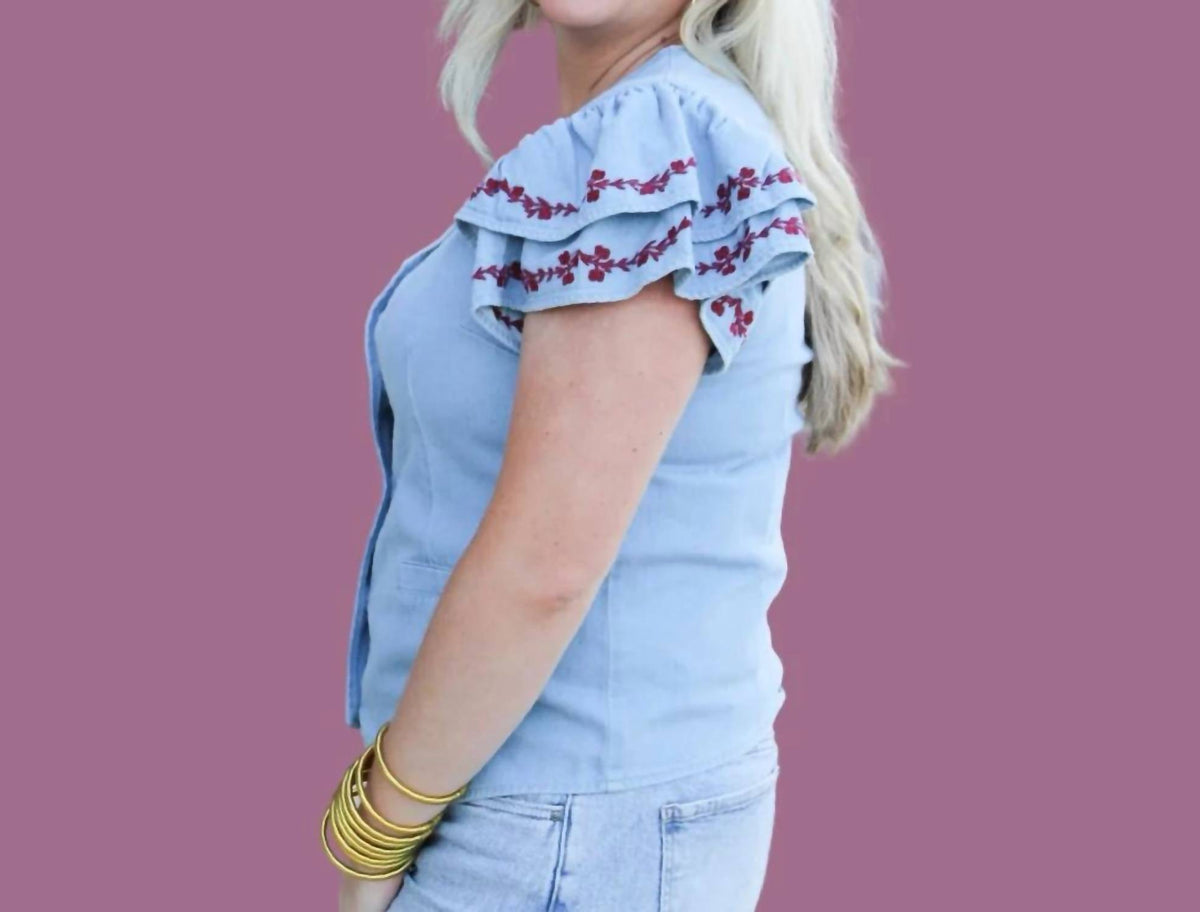 Layerz Clothing - Karly Maroon Bloom Top