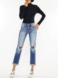 Kancan - Raven Ultra High Rise Slim Straight Leg Jeans