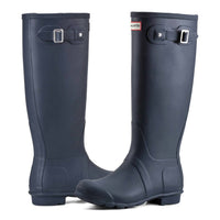 HUNTER BELL Women's Original Tall Rain Boots in navy - women's shoe - view 5